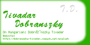 tivadar dobranszky business card